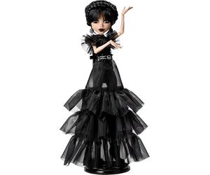 Monster High x Wednesday Doll, Rave’N Wednesday Addams | Muñeca de colección Wednesday con vestido gótico negro, accesorios premium y soporte, HXJ03