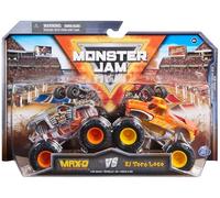 Monster Jam - 2 Coches Monster Truck: MAX-D Y EL Toro Loco Escala 1:64 - Coches para Niños - Juegos Infantiles - 6066633 - Juguetes Niños 3 años +
