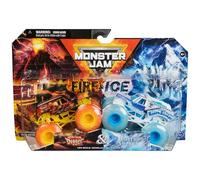 Monster Jam 2024 Fire & Ice 1:64 Diecast Monster Truck 2 unidades, Son-uva Digger vs Earth Shaker