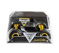 Monster Jam Camión de acrobacias edición limitada negro y amarillo escala 1:24 Monster Truck, edición de coleccionista True Metal por Spin Master