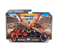 Monster Jam Camión fundido a presión oficial a escala 1:64, paquete de 2 series 31 ThunderROARus vs Velociraptor