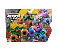 Monster Jam Camión fundido a presión oficial a escala 1:64, paquete de 2 series 33 Dragon vs Sparkle Smash