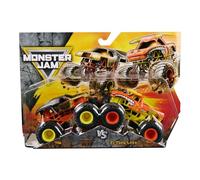 Monster Jam Camión fundido a presión oficial a escala 1:64, paquete de 2 series 33 Max-D XX vs El Toro Loco
