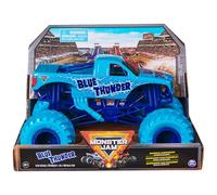 Monster Jam, Camión Monstruo Oficial de Blue Thunder, vehículo Fundido a presión de coleccionista, Escala 1:24, Juguetes para niños y niñas de 3 años en adelante