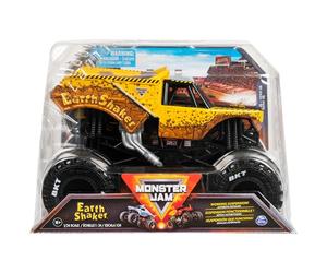 Monster Jam, Camión monstruo oficial de Earth Shaker, vehículo fundido a presión de coleccionista, escala 1:24, juguetes para niños a partir de 3 años