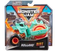 Monster Jam, Camión monstruo oficial Rolland Dirt Squad con piezas móviles, vehículos fundidos a presión a escala 1:64 para niños a partir de 3 años