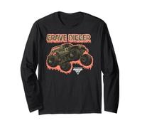 Monster Jam Camo Grave Digger Monster Truck Motorsports Manga Larga