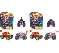 Monster Jam - Coche Monster Truck Marvel Oficial, Escala 1:64 Metal - Modelo Aleatorio - 6069960 - Coches para Niños - Juegos Infantiles - Juguetes Niños 3 años + (Paquete de 2)