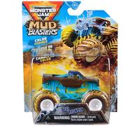 Monster Jam, Mud Blasters, Blue Thunder, camión Cambia de Color, vehículo de Metal a Escala 1:64, Juguetes para niños y niñas a Partir de 3 años