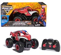 Monster Jam - Coche Teledirigido The Amazing Spider-Man, Monster Truck Escala 1:24 - Coches RC para Niños - Juguetes Niños 4 años +