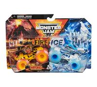 Monster Jam, Dragon Oficial de Fuego y Hielo contra MAX-D Monster Trucks, Escala 1:64, Juguetes para niños a Partir de 3 años