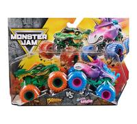 Monster Jam, Dragon Vs. Sparkle Smash Monster Trucks, escala 1:64, juguetes para niños a partir de 3 años