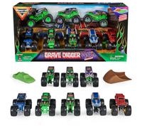 Monster Jam Grave Digger 40th Anniversary - Paquete de 8 Monster Trucks con