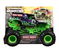 Monster Jam, Grave Digger Monster Truck Cast - Juguete oficial a escala 1:24 para niños y niñas a partir de 3 años