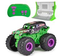 Monster Jam Grave Digger RC Truck oficial con rampa, escala 1:64 | Juguete de camión con control remoto, diversión sobre la marcha, construcción duradera, diseño auténtico