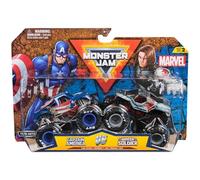 Monster Jam, Marvel - Camiones monstruos de metal oficial de Marvel Vs Winter Soldier (escala 1:64)