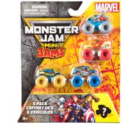 Monster Jam, Marvel Official Mini 5-Pack with Mystery Collectible Monster Truck,