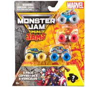 Monster Jam, Marvel Official Mini 5-Pack with Mystery Collectible Monster Truck,