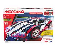 MECCANO - Supercar 25 EN 1 - Kit de construcción de Modelo Stem Supercar 25 en 1 Motorizado con 347 Piezas, Herramientas Reales y Faros funcionales - 6062054 - Juguetes Niños 10 años +