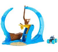 Monster Jam, Megalodon Loop of Doom Stunt Playset con Exclusivo camión Monstruo Fundido a Escala 1:64, Juguetes para niños de 3 años en adelante