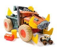 Monster Jam Mini Jam, Megalodon Mad Hog Chomper and Monster Truck, Fun Cleanup a