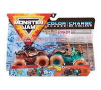Monster Jam, Monster Mutt Rottweiler Vs. Scooby Doo - Camiones monstruos fundidos a presión que cambian de color, escala 1:64