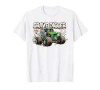 Monster Jam Muddy Tire Tracks Grave Digger Truck Motorsports Camiseta