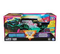 Monster Jam Nitro Neon Grave Digger - Camión RC a escala 1:24 - Camión monstruo de control remoto de función completa (oficial Spin Master)