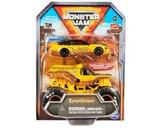 Monster Jam Oficial escala 1:64 fundido a presión, paquete de 2 series 5 Monster Truck and Race Car: Earth Shaker