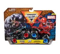 Monster Jam - Pack 2 vehículos Marvel - Venom vs Spider-man