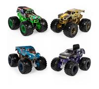 Monster Jam, Reveal 6058463 - Juego de 4 camiones monstruos que cambian de color (escala 1:64)