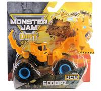 Monster Jam Scoopz - Vehículo fundido a presión a escala 1:64, camión monstruo oficial Dirt Squad alimentado por JCB, serie 11