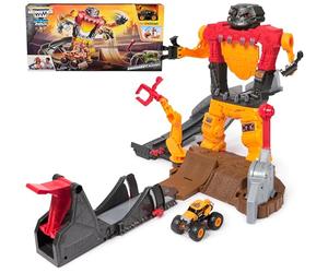 Monster Jam Smash & Bash SmashBot, Set de Juego con Lanzador, camión Monstruo a Escala 1:64, Robot reparable de 38,1 cm, Juguetes para niños y niñas a Partir de 3 años