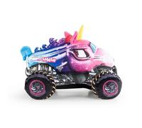 Monster Jam Sparkle Smash - Almohada de peluche de unicornio para niños, almohada decorativa para niños, juguete de peluche súper suave de Monster Truck para niños de 3 años en adelante
