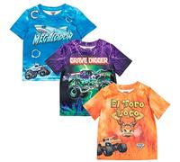 Monster Jam Trucks Boys 3 Pack Graphic Camiseta de manga corta - - 3 años