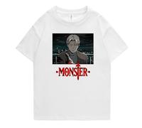 Monster Johan Liebert Camisetas Monster Pattern Top Kenzou Tenma Camisetas Manga Corta Naoki Urasawa Horror Manga Johan Liebheart tee
