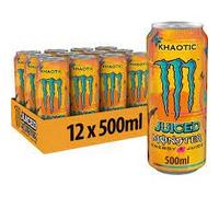 Monster juiced KHAOTIC pack 12 unidades 500ml - Total 6 litros