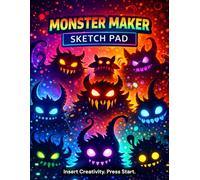 Monster Maker Sketch Pad: Fantasy Drawing Notebook for Gamer Kids Ages 7-12 | 100 Blank Pages | Large 8.5" x 11" Sketchbook