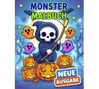 Monster Malbuch für Kinder: Über 50 Kreative Und Schaurige Illustrationen Zum Ausmalen Und Entspannen