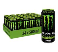 Monster, Monster Green Zero, bebida energética con sabor excepcional con mezcla energética y 180 mg de cafeína, sin azúcar, 24 latas de 500 ml