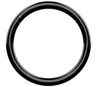 Monster Piercing Negro anodizado Calibre 16-8MM de di?Metro Grado 23 Titanio s?Lido con bisagras tabique segmento del Anillo de la Nariz Piercings