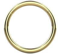 Monster Piercing Oro anodizado Calibre 16-7MM de di?Metro Grado 23 Titanio s?Lido con bisagras tabique segmento del Anillo de la Nariz Piercings