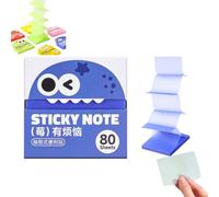 Monster Pop-Up Transparent Sticky Notes, glitter post it notes 7.6x7.6cm, Office Memo for Bible Study, Office, Planning, Journaling, Organizing Tasks, Daily, Annotation，1pc-f