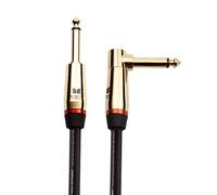Monster Prolink Rock Cable para instrumentos: ángulo recto a recto, 12 pies, angulado a conectores rectos de 1/4