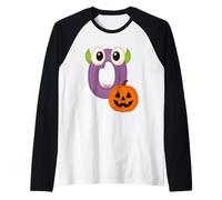 Monster Pumpkin, Divertido Libro de Halloween Camiseta Manga Raglan