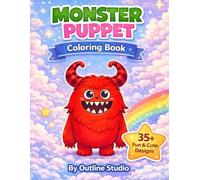 Monster Puppets Coloring Book for Kids: Cute & Easy Monster Dolls | Fun & Relaxing Coloring Pages for Boys & Girls Ages 4-8