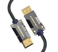 Monster Serie M AOC certificado premium HDMI 2.1 - hasta 48 Gbps, soporta 8K @ 60HZ, 4K @ 120HZ - Fabricado con cobre puro, conector de aleación de zinc y chaqueta protectora Duraflex, 5 metros