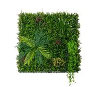 Monster Shop Panel de Pared de Jardín Vertical Artificial Alina 100x100cm | Apto Interior y Exterior: Resistente a UV y Clima | Fácil instalación y bajo Mantenimiento | Diseño Realista y Flexible