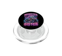 Monster Sister Shark Truck Funny Pink Sibling PopSockets PopGrip para MagSafe