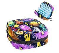 Monster Space Period - Bolsa portátil, bolsa de almacenamiento de tampones para servilletas sanitarias, Varios colores, 4.7x6.6x6.6 in/12x17x17 cm
